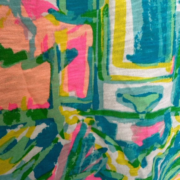 EUC Lilly Pulitzer Linzy Top In Multi Sea Salt And Sun Sz Small with Tassels - Picture 6 of 9